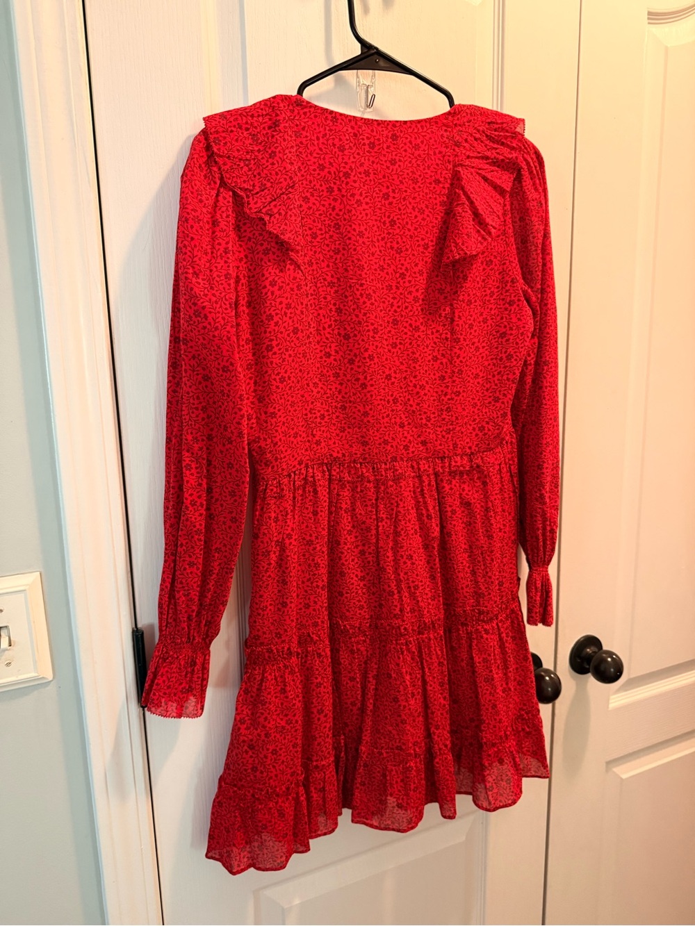 JOIE ADANSON MINI COTTON DRESS IN TRUE RED PLUM PERFECT Sz 4 NWT - Picture 10 of 10